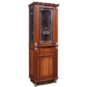 БАККАРА Шкаф с витриной 2Д1Я Л (левая)(0441.8) — Орех ЭКО