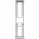 ванная АМЕЛИЯ Шкаф 2Д 1Я (0455.5) — Белый / серебро