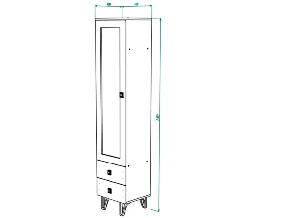 МИРА № 5 пенал витрина 450х400 