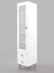 МИРА № 6 пенал витрина 450х500x500 — Белый